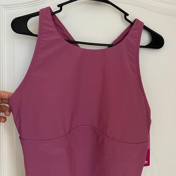 Speedo Solid High Neck One Piece Sz L - Picture 4 of 8